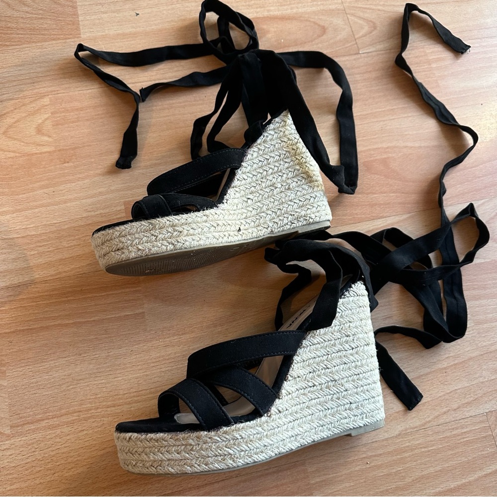 Fashion nova espadrilles wedges shoe